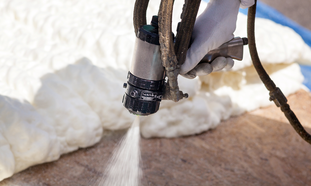 Efficient Spray Foam Insulation Application with Professional Spray Foam Gun